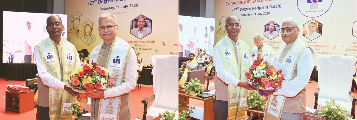 Felicitation of Chief guest and guest of honor by Director ABV-IIITM
